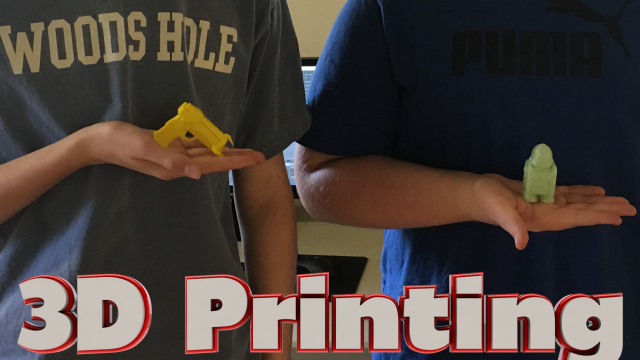 Two Teens holding their 3D print